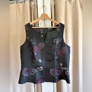 Talbots Jaquard Peplum Shell- 18